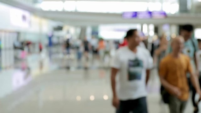 Blur view of Hong Kong airport