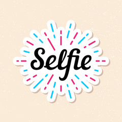 Fototapeta premium Selfie vector logo design