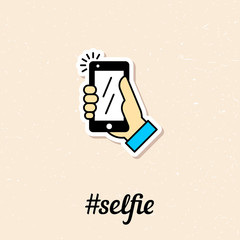 Selfie icon vector illustration