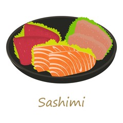 Sashimi icon, cartoon style