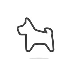 Dog icon outline vector