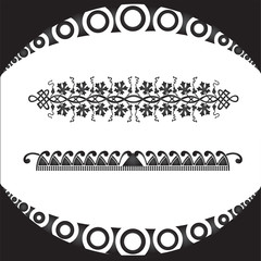 Decorative floral design elements and vector ornaments