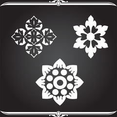 Decorative floral design elements and vector ornaments