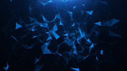 Abstract blue plexus background