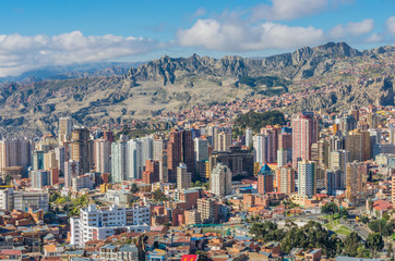 Cityscape of La Paz, Bolivia