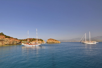Yachts in the Aegean Sea