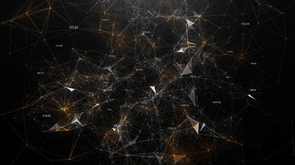 Abstract image of global networks in the world in the form of plexus