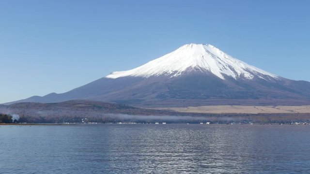 Lake motosu and mountain Fuji 