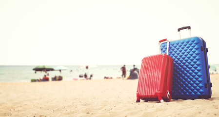 suitcase and beach 