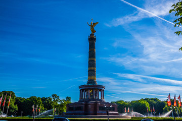 Obraz premium The Victory column in Tiergarten, Berlin, Germany.