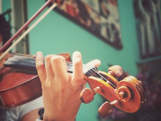 Woman playing violin