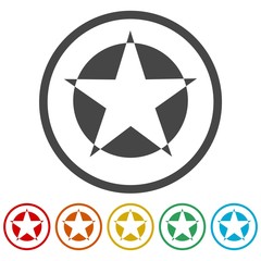 Star icons set - Illustration 