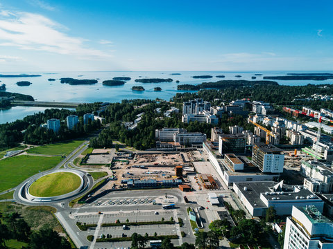 Aerial View To Espoo City, Finland