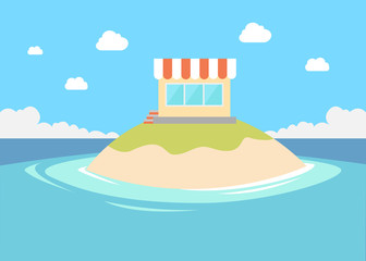 small private store in small island
