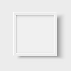 Realistic square empty picture frame - obrazy, fototapety, plakaty