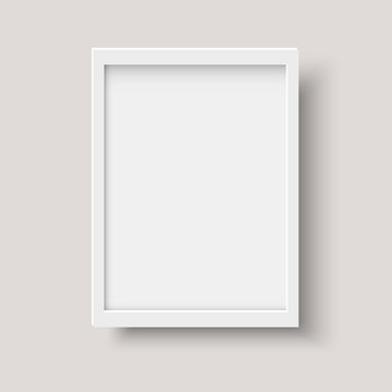 Realistic vertical blank picture frame