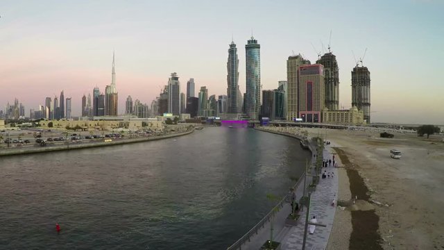 Dubai Canal sunset