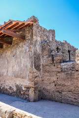 ancient Pompeii ruins, UNESCO World Heritage Site, Campania region, Italy. Pompeii city destroyed in 79BC by the eruption of Mount Vesuvius