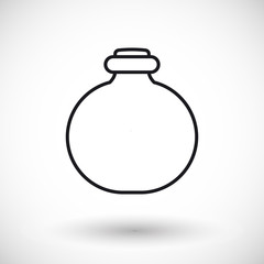 Jar thin line web icon