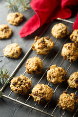 Oatmeal cookies with raisins