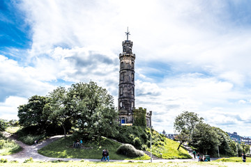 Obraz premium The Nelson Monument, Calton Hill, Edinburgh 