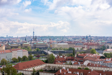Fototapeta na wymiar Aerial View of Prague, city in Czech Republic.