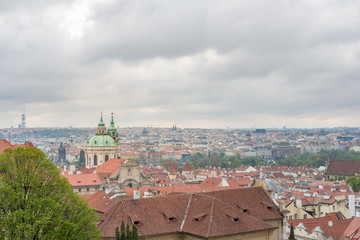 Fototapeta premium Aerial View of Prague, city in Czech Republic.