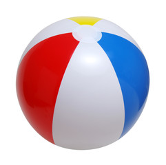 Beach ball on a white