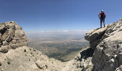 look at the town from the high mountains