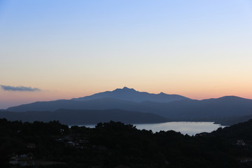 Fototapeta premium Sunset over the hills-4