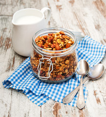 Homemade baked granola