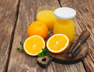 Jar of orange juice