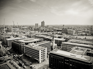 London City View Black and White