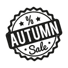 Obraz premium Autumn Sale rubber stamp black on a white background.