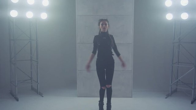 Female dancer in Vogue and Waacking dance style