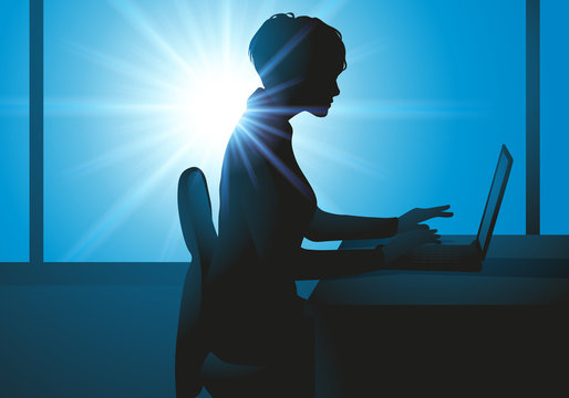 bureau - femme - entreprise - ordinateur - ordinateur portable - travailler - travail