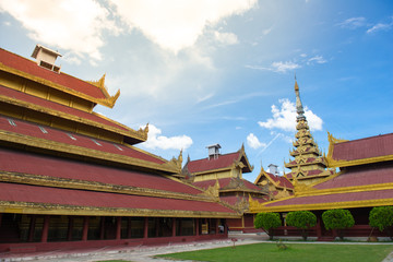 Mandalay palace ancient history at Mandalay city Myanmar Burma