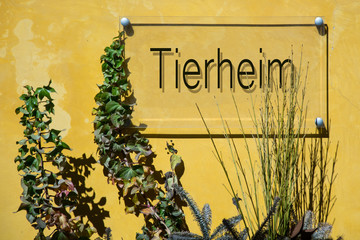 Obraz premium Schild 233 - Tierheim