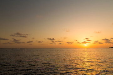 Colorful Sunset In The Beach