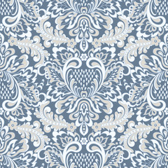 floral pattern in retro wallpaper style. seamless vector background