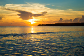 Colorful Sunset In The Beach