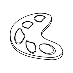 Paint palette isolated icon vector illustration graphic design