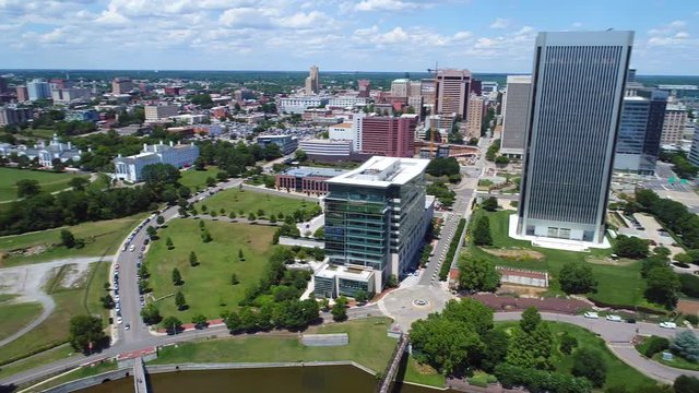 Aerial panoramic video Richmond VA 4k James River