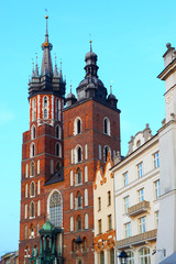 Fototapeta na wymiar St. Mary's Church.Krakow.Poland.
