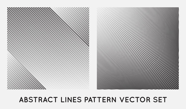 Set of Diagonal Oblique Edgy Lines Pattern in Vector