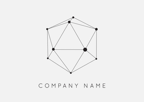 Geometric Shapes Unusual and Abstract  Vector Logo. Polygonal Colorful Logotypes.