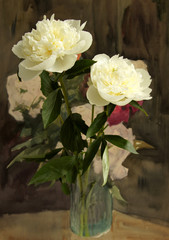 Bouquet of colorful Peonies