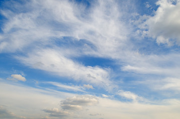 sky and white cumulus clouds