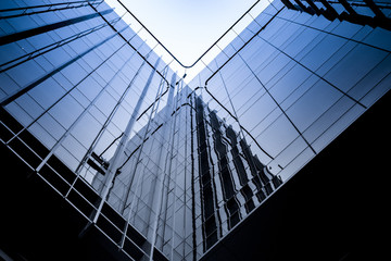 Reflection in glass building