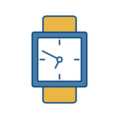 watch icon over white background colorful design vector illustration
